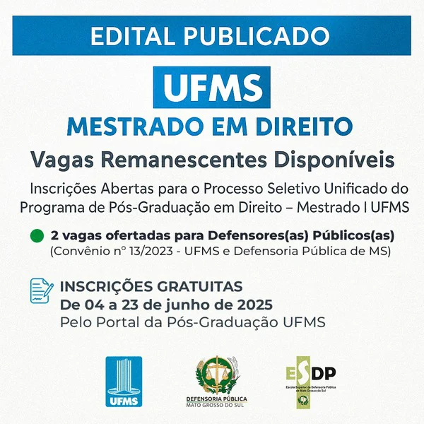 Edital Mestrado UFMS